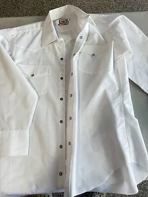 Vintage H Bar C Western Shirt Size 15 1/2 - 33 Men’s Snap Button Horse Design ￼ • $24.99