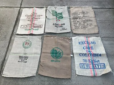 Hessian Coffee Sacks - Various Designs Dependent On Country Of Coffee Origin X10 • £13