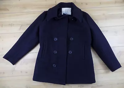 Vtg US Navy Pea Coat Women's Sz S USA Made USN Gerald And Stewart 6 Button Lined • $49.95