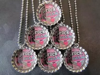 Rock Star Themed Necklaces / 6 Individually Packaged / Party Favors • $12