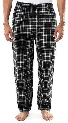 Men’s Black Plaid Woven Flannel  Lounge Pajama Pants Size L • $14.99