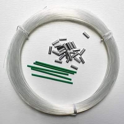 Tackleworks Outrigger Leader Line Mono 2.0mm 100yds 400lb W Crimps - Clear • $14.50