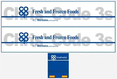 Code 3 Adhesive Vinyl Trailer Decals - Co-op Fresh & Frozen - 1/50 1/76 1/148 • £6