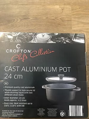 Crofton Cast Aluminum Pot 24 Cm Chefs Collection Non Stick Cooking Pot • $65