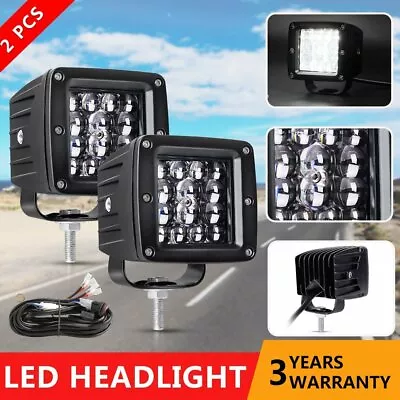 2x 3inch LED Work Light Cube Pods Combo Beam Driving Lamp Offroad ATV 4WD + Wire • $46.99