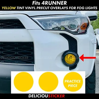 For 15-2024 Toyota 4Runner YELLOW Fog Light Overlay Tint Decal Precut Vinyl Ppf • $13.57