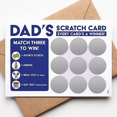 Gift For Dad | Dads Scratch Card | Fathers Day Gift | Christmas Birthday Present • £4.15