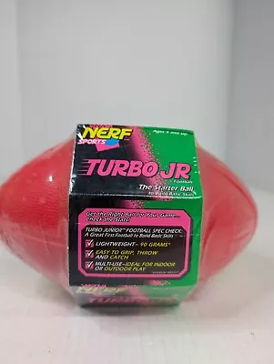 1996 Nerf Turbo Jr Football Starter Ball Red Yellow New Sealed Vintage • $28.50