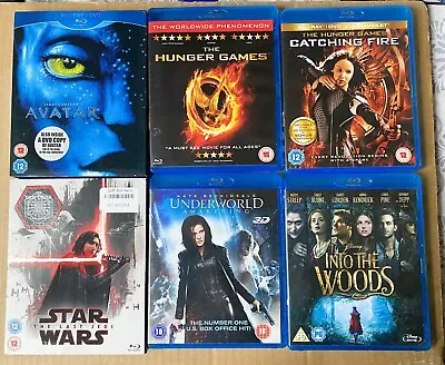 Avatar Blu-Ray The Hunger Games Star Wars Underworld Into The Woods Blu-ray • £9.99