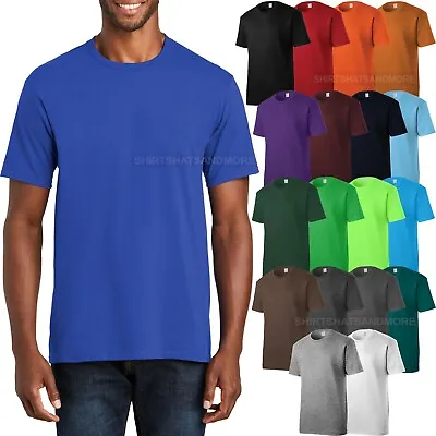 Mens Ring Spun T-Shirt Soft Comfortable Ring Spun Tee S-XL 2X 3X 4X 5X 6X NEW • $19.99