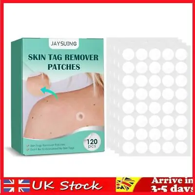 120pcs Skin Tag Remover Patch Wart Treatment Stickers Quick Absorb Plaster • £4.59