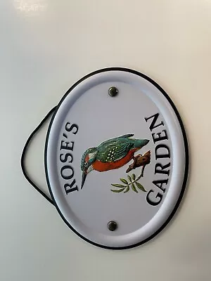 Personalised Embossed Metal Garden Signs Featuring British Birds • £6.99