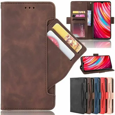 $17.43 • Buy For Xiaomi Mi 11 Lite Redmi Note 10 Luxury Card Slots Leather Wallet Case Cover