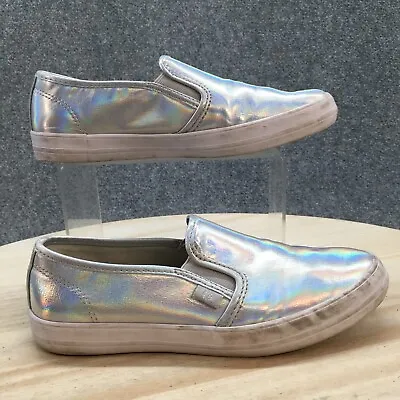 G By Guess Sneakers Womens 6.5M Silver Metallic Slip On Casual Comfort Shoes • $11