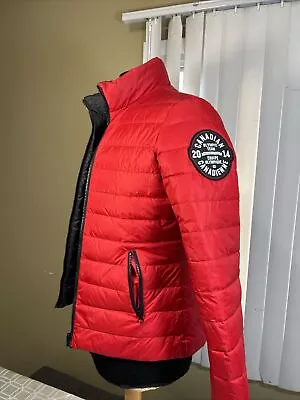 $29 • Buy Hudson Bay Co. HBC 2014 Olympics Canada Reversible Puffer Down Jacket Women’s M