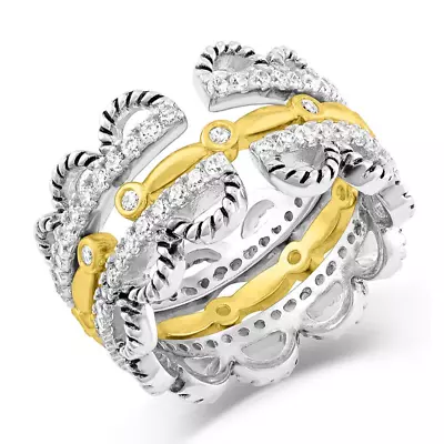 Montana Silversmiths® Western Lace Stacked Two Toned Ring RG5181 • $80