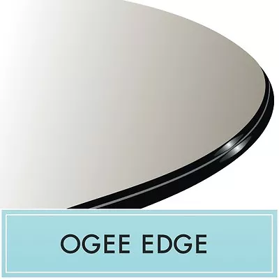 $237.95 • Buy 42  Inch Clear Round Tempered Glass Table Top 1/2  Thick Ogee Edge By Spancraft