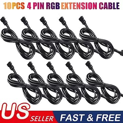 10PCS 4 Pin Extension Wire Cable Connector For RGB LED Strip Rock Lights Glow • $15.51