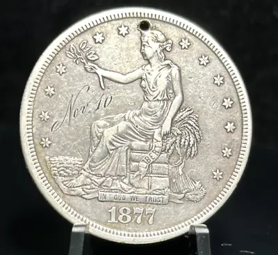 $138.59 • Buy 1877 - Silver Trade Liberty One Dollar S$1 Coin - RARE LOVE TOKEN