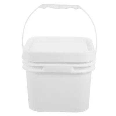  Plastic Barrel With Lid Paint Storage Bucket Wide Mouth Portable • £9.99