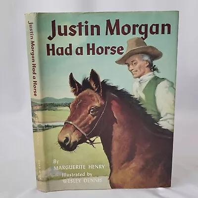 VERY GOOD Marguerite Henry  JUSTIN MORGAN HAD A HORSE  1962 Edition Hardcover • $27