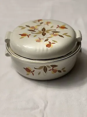 HALL China AUTUMN LEAF Mary Dunbar Jewel Tea Covered Casserole Round W/Lid 2 Qt. • $25