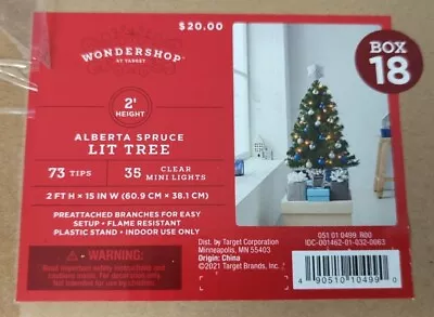 2ft Pre-lit Alberta Spruce 35 Clear Lights Mini Artificial Christmas Tree • $11