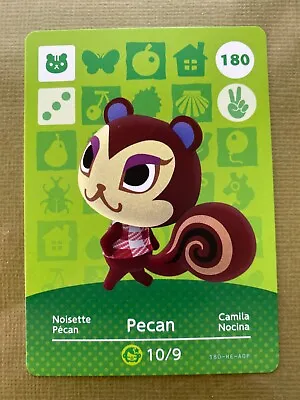 $9.50 • Buy 180 PECAN Animal Crossing Amiibo Card 180 Authentic ACNH