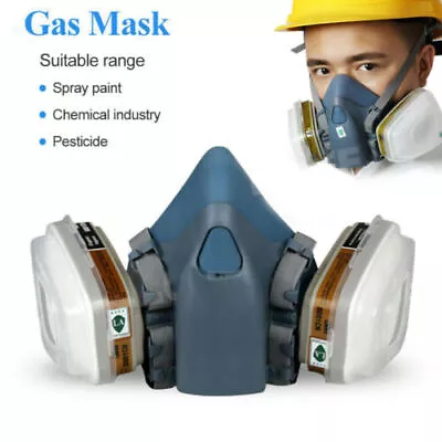 New 7502 Spray Painting Mask 7 In 1 Set Half Face Chemical Gas Vapor Respirator • £10.89