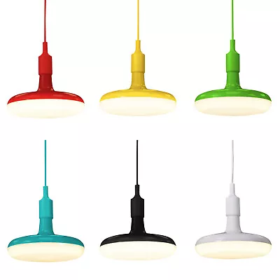 ElekTek LED Ceiling Light Lamp Silicone Pendant E27 Round Retro Modern Cheap • £11.82