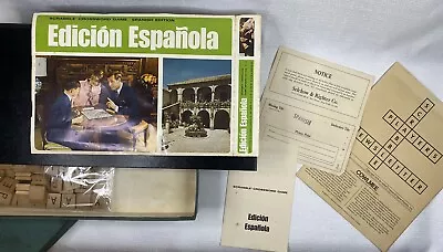 SCRABBLE Foreign Edition Spanish Selchow & Righter Board Game Vintage Complete • $30