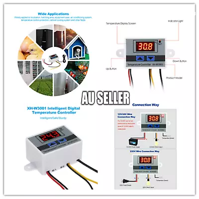 XH-W3001 Digital Microcomputer Temperature Controller With Sensor Probe • $12.50