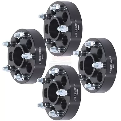 4 Pcs 1.5  5x4.5 To 5x5 1/2'' Studs Black Wheel Spacers For Jeep Liberty • $88.99