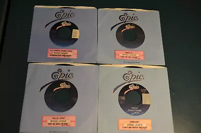 Michael Jackson-collection Of 4 (four) 45 Rpm Discs From 1981-1982... Very Nice • $4.99