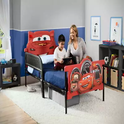 Cars Lightning Mcqueen Childrens Bed Kids Bedroom Furniture Twin Size Race Car • $274.93
