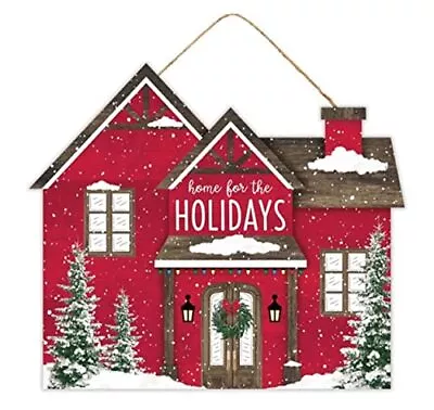  11 Wooden Sign: Home/Holidays House - Wall Door Hanger Sign  • $19.81