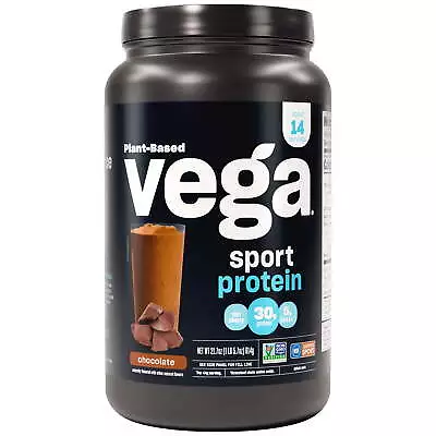 Vega Sport Protein Plant-Based Vegan Protein Powder Chocolate 21.7oz 14 Servings • $27.25