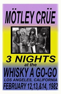 MOTLEY CRUE 1982 Concert Poster HUGE 3X5 Ft Fabric Banner Tapestry Flag • $26.95