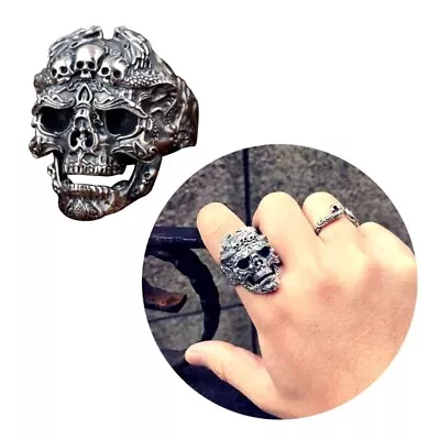 Adjustable Rings Eye Catching Open Rings Alloy Material Jewelry For Man Woman • $6.05