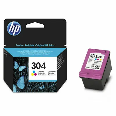 £14.71 • Buy Genuine HP 304 / 304XL Black & Colour Ink Cartridge - DeskJet 2634 Printer Lot
