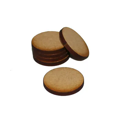 ROUND (CIRCLE) 10mm NATURAL MDF BASES For Roleplay Miniatures • £4.05