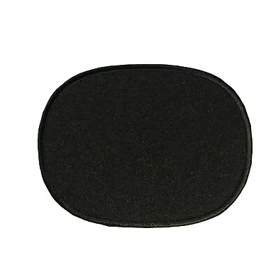 4 Inch Black Blank Oval Iron On Patch -  Mend Repair Fabric 026 • $2.67
