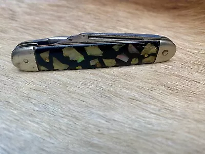 Vintage Antique Henry Sears & Son 1865 Cattle Pocket Knife Colorful Celluloid • $21.50