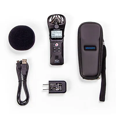 Zoom H1n-VP Portable Handy Recorder W/ Windscreen AC Adapter USB Cable & Case • $119.99