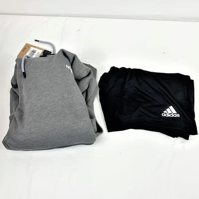 $29.97 • Buy Adidas Soccer Shorts & Box NSE Pullover Hoodie In Size Medium Blemished Lot Of 2