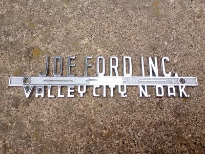 ---Vintage Joe Ford Inc Vehicle Dealer Emblem Valley City North Dakota • $17.50