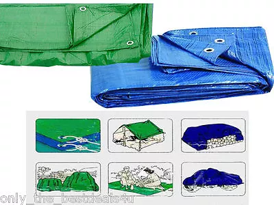 Shine Heavy Duty Tarpaulin Tarp Waterproof Ground Sheet Cover • £4.49