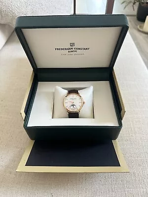 Frederique Constant Slimline Moonphase 18k Rose Gold Plated Watch!! • $1750