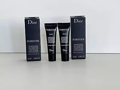 2 Dior Forever 3W0 Warm Olive Transfer-Proof 24h Foundation Mini Sample SPF 15 • $9