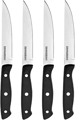 Triple-Riveted 4-Piece Steak Knife Set High-Carbon Stainless Steel Razor-Sharp • $11.99